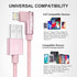 2 Pack 90 Degree iPhone Charger 10Ft Mfi Certified Lightning Cable Right Angle Long Nylon briaded Cord Compatible with Apple iPhone 14 13 12 11 Pr...