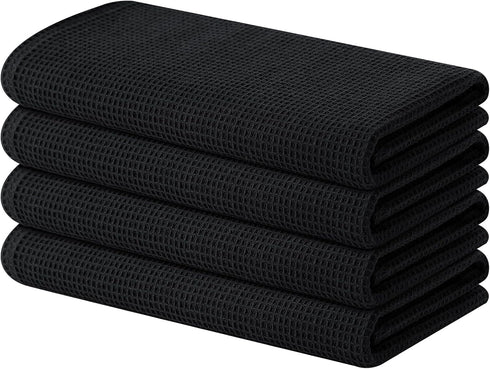 Homaxy 100% Cotton Kitchen Towels - Waffle Weave Soft and Absorbent Dish Towels - 4 Pack Quick Dry Kitchen Hand Towels - 16 x 26 Inches Dish Towel...