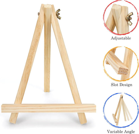 Easel Stand for Sign, 4 Pcs 9 Inches Table Top Easel for Painting, Easel for Artist Adults Students (4)...