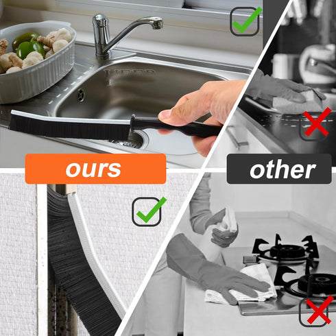 Crevice Cleaning Brushes for Household Use,Crevice Cleaning Tool,Multifunctional Dead Spot Cleaning, Window Track Cleaning Tools, Sinks, Dirt, Cor...