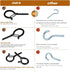 20 Pcs Q-Hanger Hooks Outdoor String Lights - Christmas Lights Hanger Hooks, Outdoor Wire and New Year Party, Fairy Lights Plants Wind Chimes Deco...