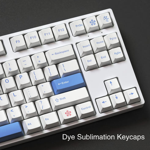 PBT Keycaps Cherry Profile White Keycaps for Mechanical Keyboards Gateron Cherry Mx Swithes 60/65/75 Percent Gaming Keyboard 153 Key Dye Sub MX St...