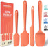 Silicone Spatula Set - 4-Piece Rubber Spatulas Silicone Heat Resistant 600°F for Everyday Task - Seamless Design Kitchen Spatulas for Nonstick Coo...