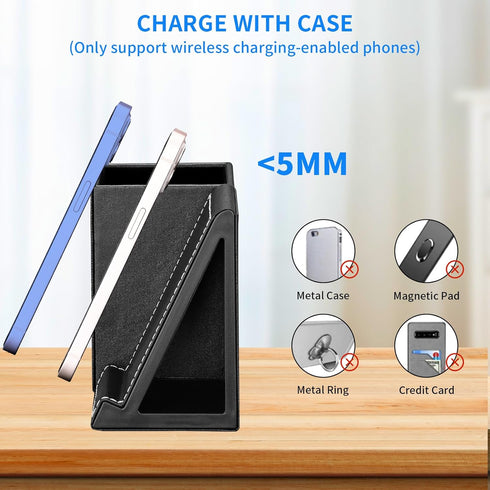Wireless Charger with Desk Organizer, Fast Charging Station for iPhone 15 14 13 12 11 Pro Max/Samsung Galaxy S23/S22/S21/S20/Z Flip/Fold 5, Desk P...