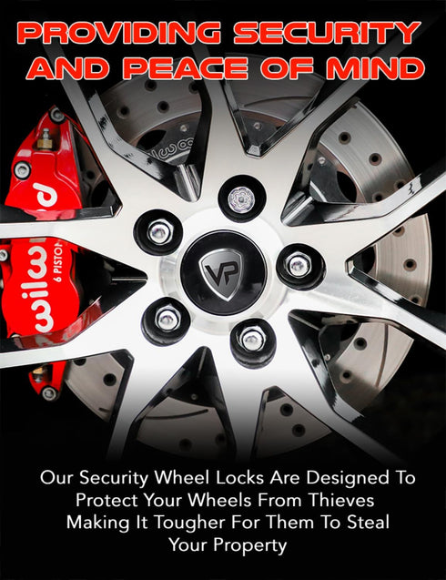 Set of 4 Veritek 14x1.5mm 1.40 Inch Chrome Acorn Bulge Tuner Socket Style Wheel Locks for Aftermarket Custom Wheels...