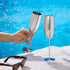Oak & Steel - 4 Silver Stainless Steel Champagne Flutes with Gift Box, 284 ml - Elegant, Solid & Unbreakable - Outdoor Parties, Picnic, Beach & Po...