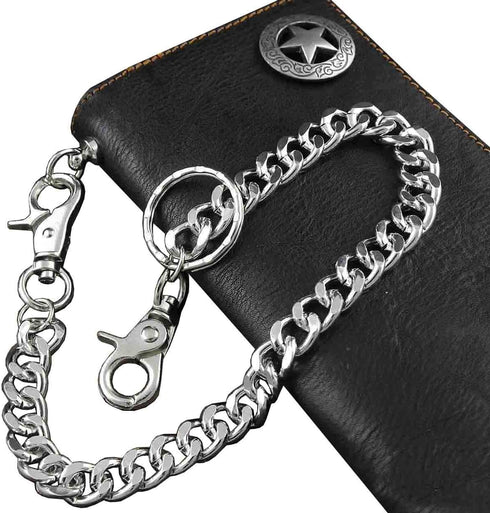 vogueteen Biker Rock Star Concho Mens Card Money Long Black Real Leahter Wallet With Chain...