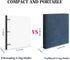 1 Inch Telescoping 3 Ring Binder - 1PCS-White?Flexible Binders with Customizable Front Cover and Clear Catalog Pocket, 1Inch Rings, 225 Sheet Capa...