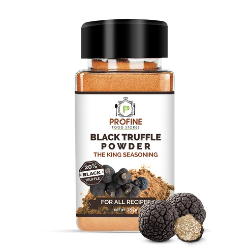 Profine Food Tuber Black Truffle Powder - Organic Truffle Seasoning with 20% Black Truffles Ingredient - Net 75g Pet Container - Truffle Gourmet F...