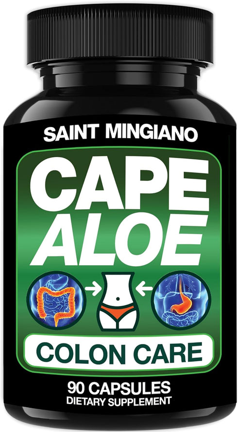 Cape Aloe Colon Cleanse, Detox & Flush - 90 Capsules. Gentle Constipation Relief and Bowel Movement Acting as Natural Herbal Laxative - Supports B...