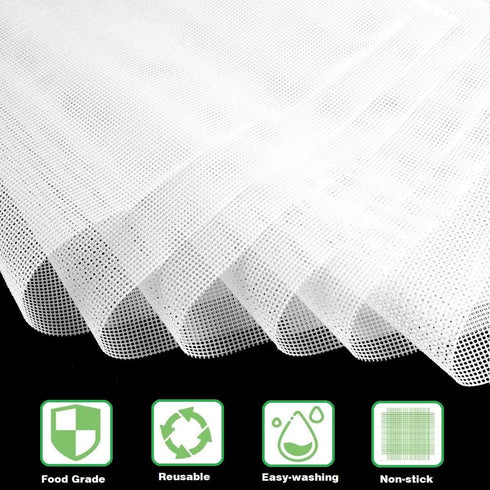 6 Pack Silicone Dehydrator Sheets,Non-stick Food Fruit Dehydrator Mats Reusable Steamer Mesh Mat for Fruit Dryer (6, 14 x 21 inch)...