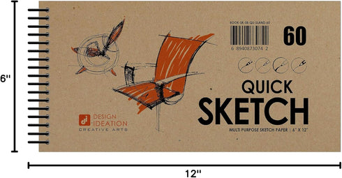 Design Ideation Quick Sketch Book : Multi-Media Paper Sketchbook for Pencil, Ink, Marker and Charcoal. Great for Art, Design and Education. Ideal ...