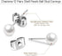 Charisma 6mm Composite Pearl Earrings Round Ball Pearls Stud Earrings Hypoallergenic 12 Pairs Imitation Pearl Earrings Set for Women...
