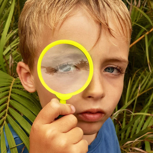 Adventure Kidz Outdoor Exploration Kit, Yellow Backpack, Binoculars, Magnifying Glass, Lensatic Compass, Fox Whistle for Boys and Girls...