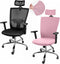 Lounsweer 3 Pieces Office Chair Cover Rolling Desk Chair Cover Gaming Chair Covers Stretch Washable Computer Chair Slipcovers for Swivel Chair Arm...