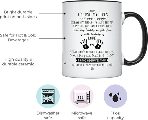 YouNique Designs Massage Therapist Coffee Mug, 11 Ounces, Masseuse Gifts, Massage Therapist Gifts For Women (Black Handle)...