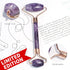 BAIMEI Jade Roller & Gua Sha Set Face Roller and Gua Sha Facial Tools for Skin Care Routine and Puffiness, Self Care Gift for Men Women - Purple...