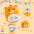 SQEQE Bear Plushie Birthday Bear Stuffed Animal Creative Bear Plush Pillow Birthday Party Home Room Decoration Doll Gift for Kids(Bear,10 Inch)...