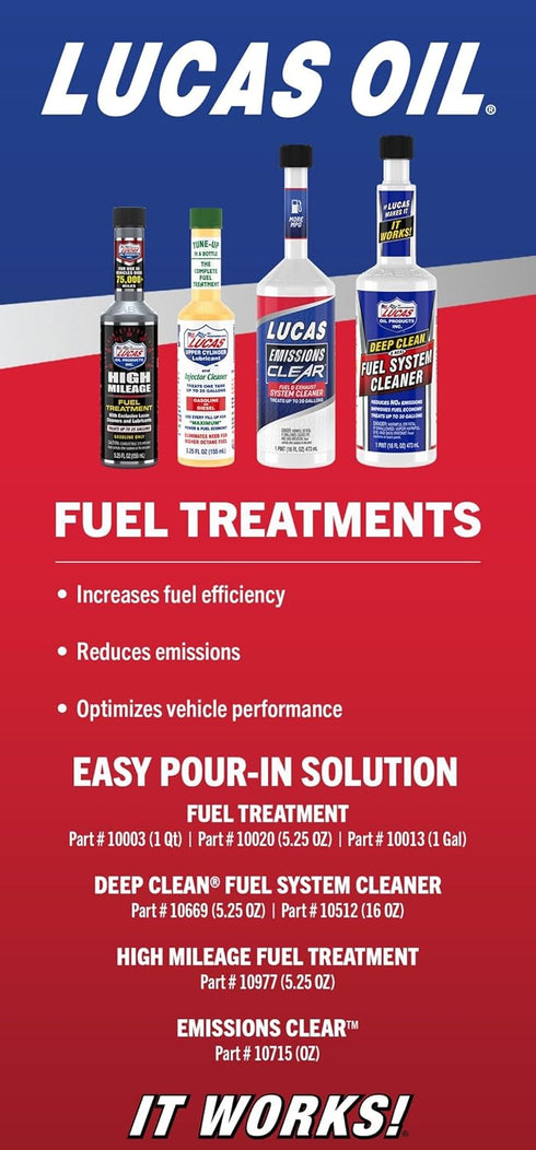 Lucas Oil 10977 High Mileage Fuel Treatment - 5.25 Ounce...