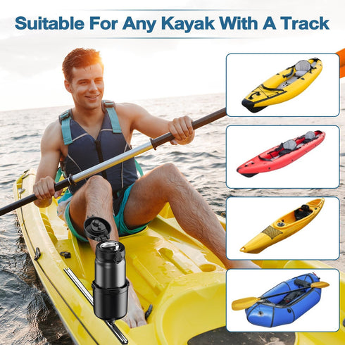 Kayak Cup Holder with Rubber Tab, Multifunctional Kayak Water Bottle Holder Drink Holder, Phone Holder, Fishing Tool, Kayak Track Mount Install, K...