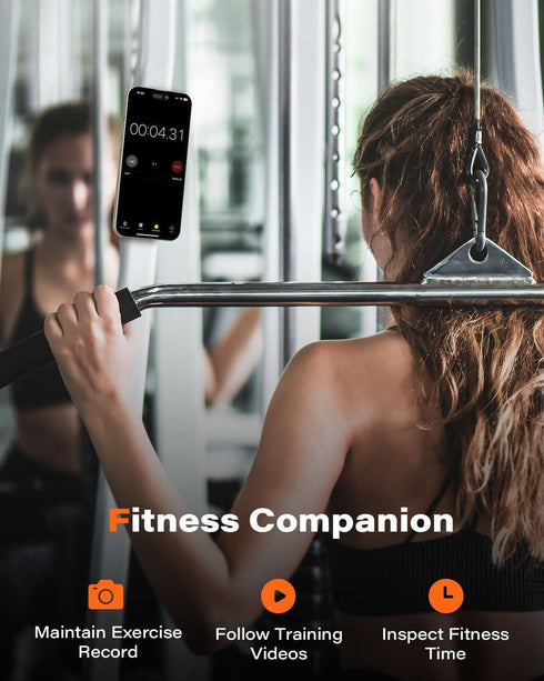 Gym Fitness Phone Mount for MagSafe - 17 N52 Strong Magnets Stable and Secure Phone Mount with Adjustable Strap, Compatible with Gym Equipment, St...