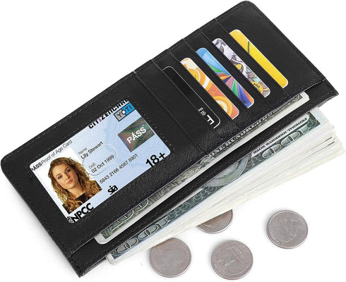 XEYOU Women Slim Rfid Blocking Credit Card Case Holder Wallet Zip ID Case Wallet Small Compact Leather Wallet Coin Purse...