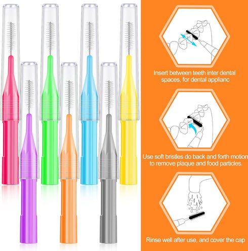 Zopeal 250 Pieces Braces Flossers Interdental Brush for Cleaner Tooth Toothpick Dental Teeth Flossing Head Oral Dental Hygiene Cleaning Tool Soft ...