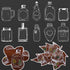 346Pcs Transparent Flower Scrapbook Stickers, Glassware Bottle Shape Bookmarks Set Include Colorful Tassels and Tweezer Hole Punch, Beautiful Flor...