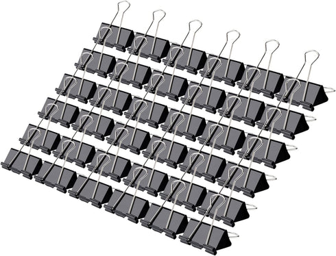 Medium Binder Clips and paper clips (36 Pcs) 1.25 Inch,Black metal Medium Paper Clamps for Office, Home, School...