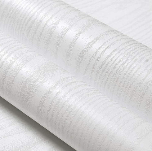 Yancorp 10ft Textured White Contact Paper Peel and Stick Wallpaper, White Wood Contact Paper for Cabinets,Pull and Stick Countertops Contact Paper...