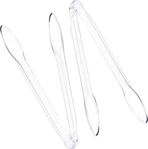 Plasticpro Disposable Plastic Serving Tongs 12'' inch Durable Heavy Duty Premium Serving Utensils Clear Pack of 2...