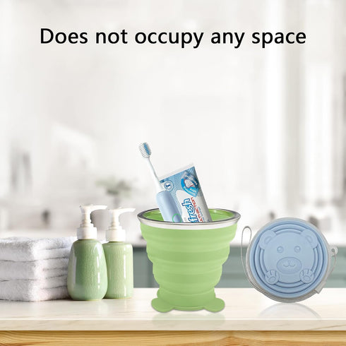 Collapsible Cup-Silicone Small Foldable Cup-Expandable Folding Drinking Cup -Reusable Portable Mugs Cup with Lids For Travel, Camping, Hiking, Out...