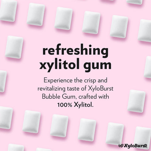 XyloBurst Gum | Xylitol Chewing Gum | Sugar Free, Gluten Free, Keto Friendly | Aspartame Free Gum For Oral Health | Bubble Gum | 100-Count Jar...