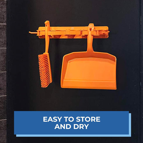 Vikan 45894 Bench Cleaning Brush, Polypropylene/Polyester Medium Bristle Dustpan Brush & Sweeper, 14 Inch, Red...