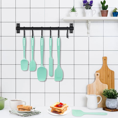Silicone Spatula Set of 5 Spatulas Silicone Heat Resistant 446°F Kitchen Spatulas for Baking, Cooking and Mixing,Non Stick Cookware Food Grade, BP...