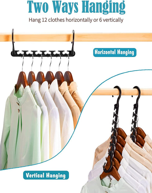 Smartor Hangers Space Saving - Plastic, 10 Pack Magic Hangers, Closet Organizers and Storage for Clothes Organizer, Hanger Organizer, Closet Hange...