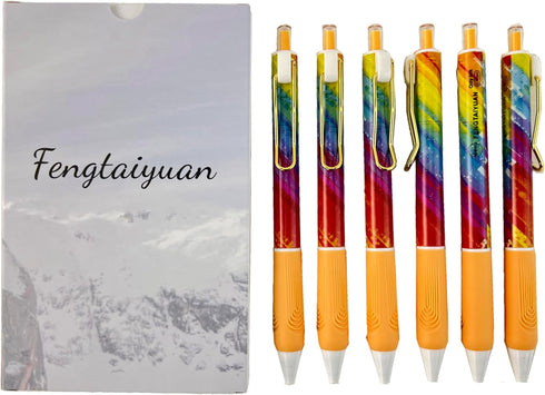 Fengtaiyuan Rd01OilyBx6, 6 Count, Black Ink, 0.7mm, Retractable Ballpoint Pens, Rollerball Pens (Rd01OilyBx6)...