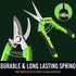 Pruning Shears & Gardening Scissors Set - 7"" Titanium Coated Sharp Garden Clippers, Stainless Steel Garden Shears for Plant - Garden Pruners, Flo...