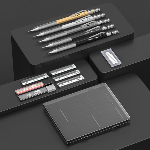 Mr. Pen- Metal Mechanical Pencil Set with Leads and Eraser Refills, 5 Sizes - 0.3, 0.5, 0.7, 0.9 and 2 Millimeters, Sketching/ Drafting Pencil...