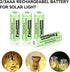 Henreepow Ni-MH 2/3AAA 1.2v 400mAh Rechargeable Batteries,Low Self-Discharge, Long Range with Button Top for Solar Lights,Length 2/3 The Size of A...