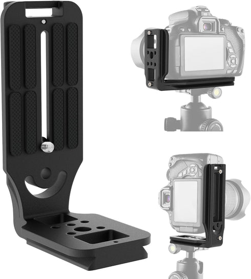 (Real Single) L Bracket Camera for DSLR Vertical Horizontal Switching Tripod Quick Release Plate Compatible with Canon Nikon Sony DJI Osmo Ronin Z...