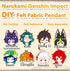 Genshin Impact Felt Fabric DIY Self-adhesive Character Decorative Pendant Without Cutting...