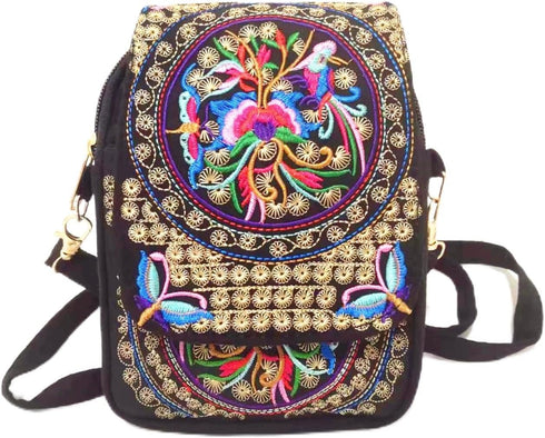 Vintage Embroidered Cell Phone-Purse -Small Crossbody Bag Coin Wallet,Women Mini Ethnic Travel Shoulder Bags Handbag Pouch...