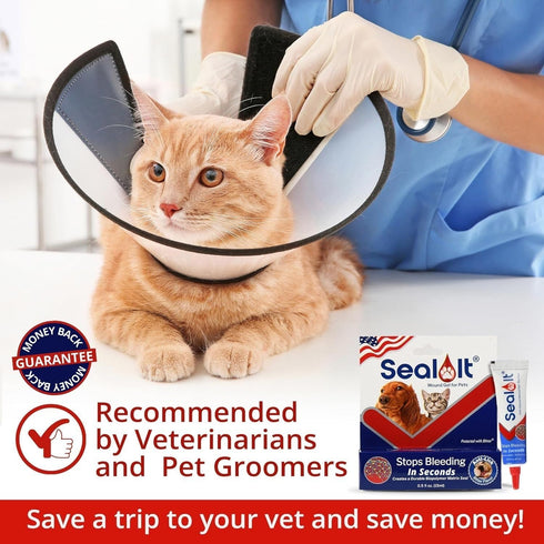 Seal It® Wound Gel for Pets | US-Made Dog Wound Care Gel to Stop Bleeding in Seconds & Seals Open Minor Wounds, Cuts & Scrapes from Canine Paw Wou...