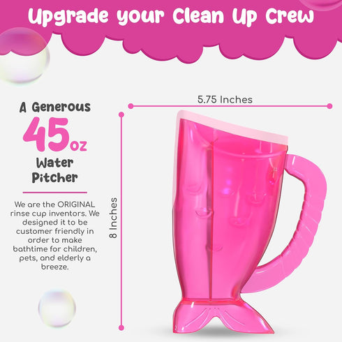 Pink Baby Rinser Cup and Bath Pail - Tear-Free, Non-Toxic, BPA-Free Accessory for Kids of All Ages - Provides Gentle, Safe, Enjoyable Bathing...