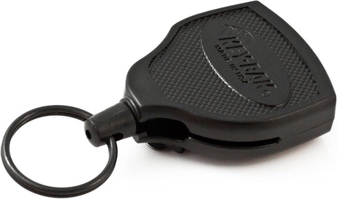 Key-Bak Super 48 Locking Professional Heavy Duty Self Retracting Key Reel with Retractable Kevlar Cord, 48" Black (2 Pack)...