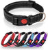 Reflective Dog Collar, Heavy Duty Adjustable Dog Collars with Safety Locking Buckle, Soft Neoprene Padded Dog Collar for Puppy and Small Dogs, Bla...