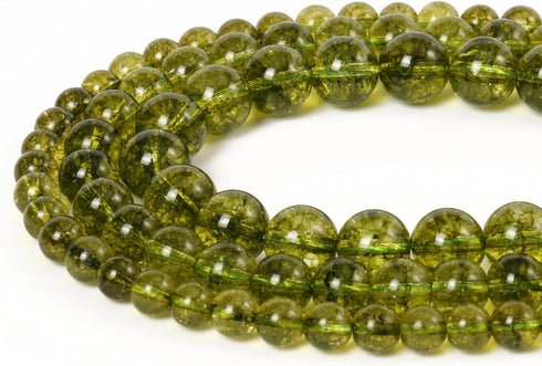 45pcs 8mm Natural Stone Beads Peridot Beads Crystal Gemstone for Jewelry Making, DIY Bracelet Necklace...