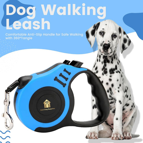 Best Dog Supplies Retractable Automatic Telescopic Tractor Dog Tape, Pet Tape 10/16 FT Durable and Convenient Leash Comfortable Anti-Slip Handle f...