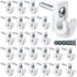 24 Pack White Down Wall Clip Closet Shelves Clips Wire Shelf Loop Clips Plastic Heavy Duty Wire Shelf Brackets Included Clips Screws and Expansion...